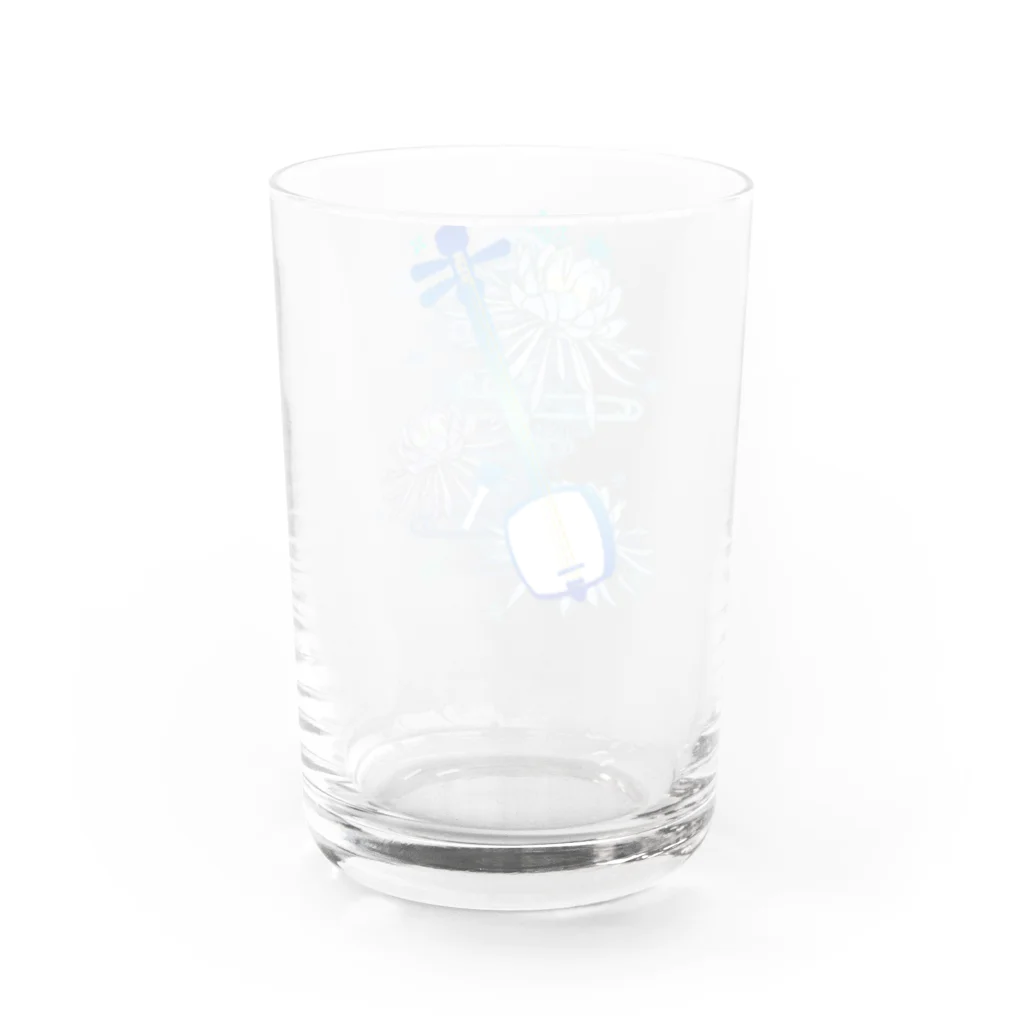 綾錦工房 りこりすの三味線 -雪月花-【月下美人】 Water Glass :back