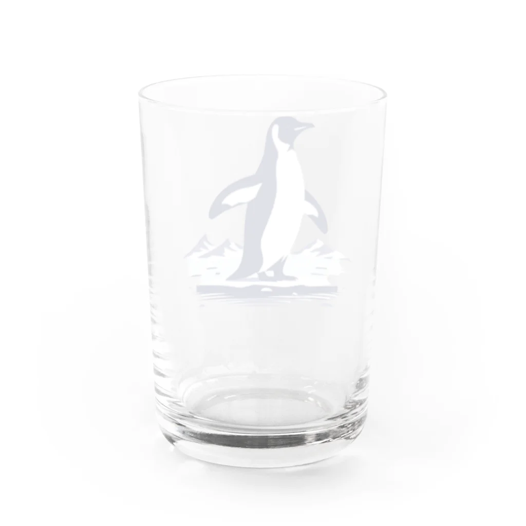 Green__teaのペンギンと氷山 Water Glass :back