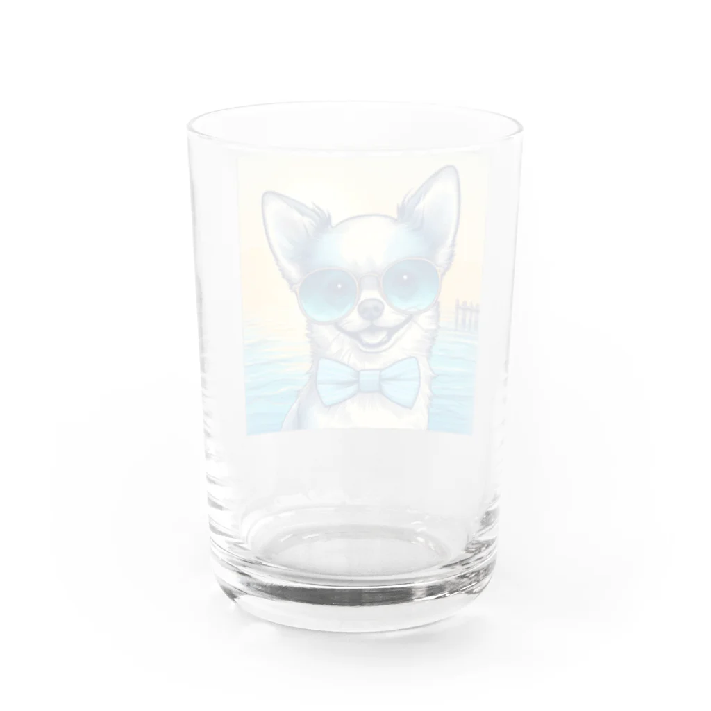 ちゃび助のメガネ犬 Water Glass :back