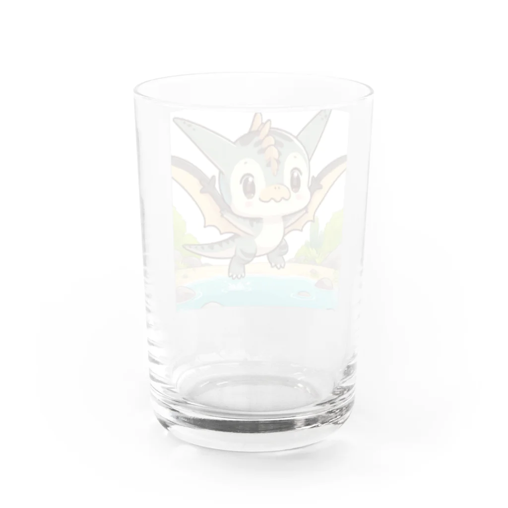 dinosaur_brothersのべびぃプテラ② Water Glass :back