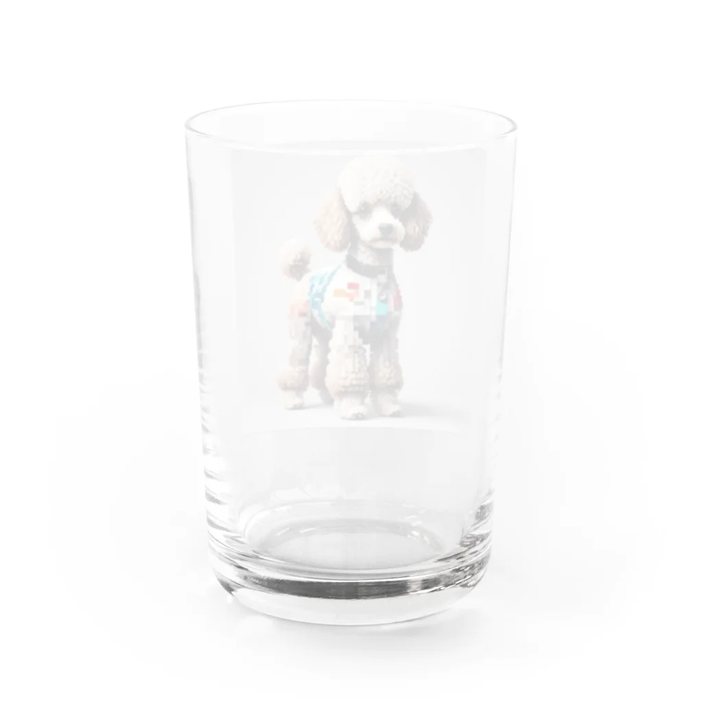 AI副業屋のショウのドット絵のプードル Water Glass :back