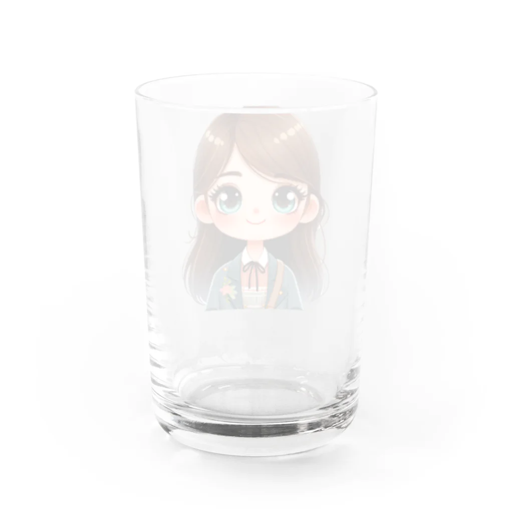 manaco-の女子高生　ハルちゃん Water Glass :back