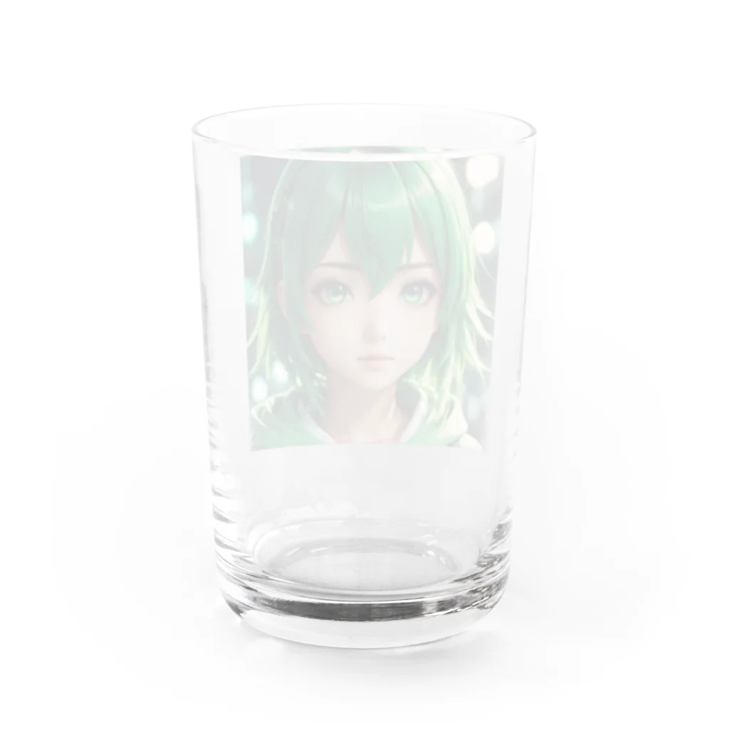 実写＆アニメ 美少女専門ショップの可愛らしいアニメキャラクターが描かれた美少女イラスト Water Glass :back