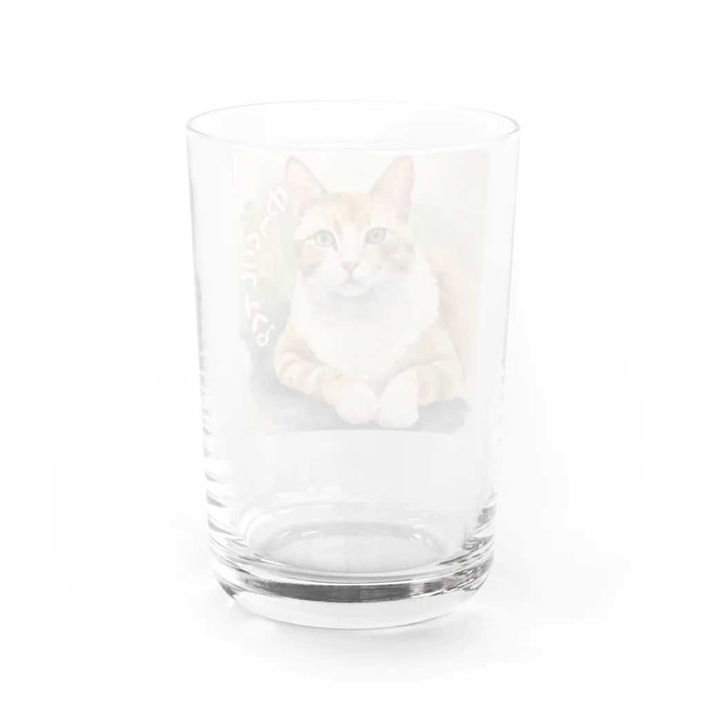 OkometoOmochiのゆっくり猫画 Water Glass :back