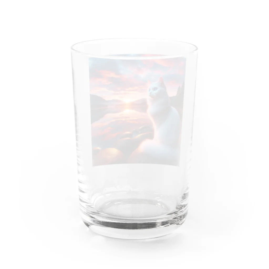 yos-1292583のねこニコばん Water Glass :back