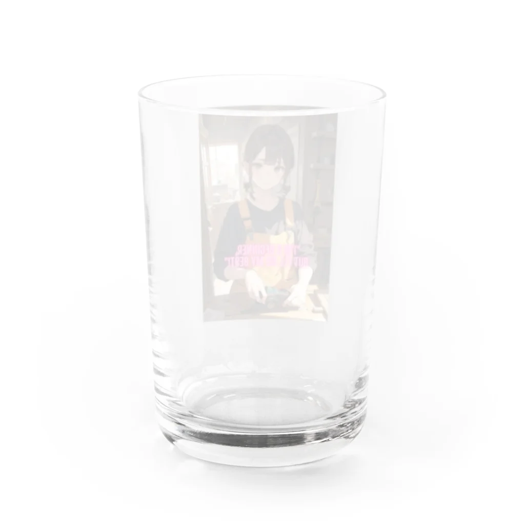 TSK11の"I'm a beginner, but I'll do my best!" Water Glass :back