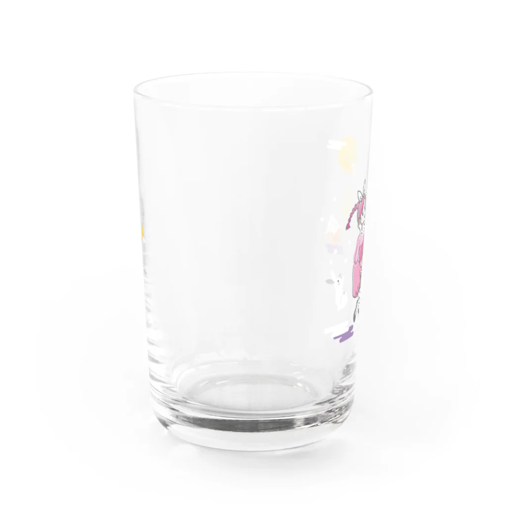 MIKA YADA illust shopの9月お月見の夜、うさぎと Water Glass :back