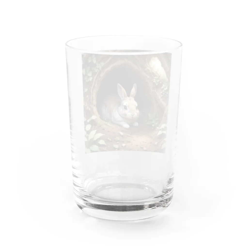 cute in cool shopのウサギの住み家 Water Glass :back