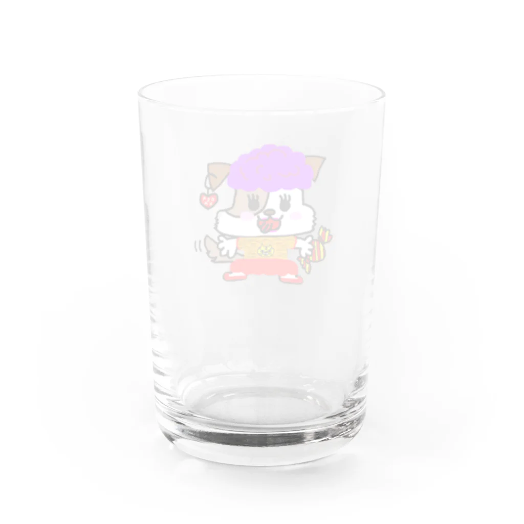 なんかクセになる販売店『あきょん』の大阪のオバワンちゃん Water Glass :back