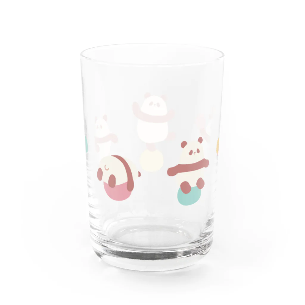 継続支援プラスタのパンダくんとボール遊び Water Glass :back