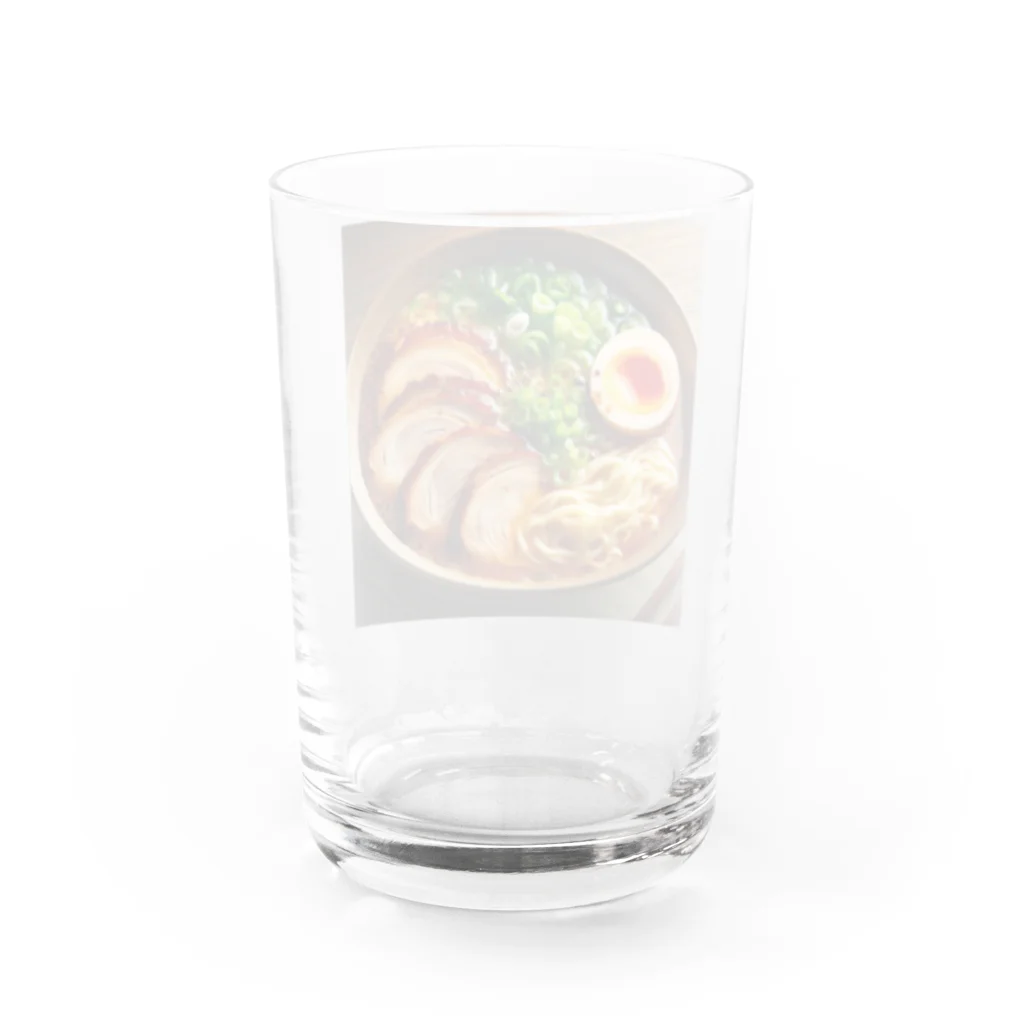 ザキ山の集え。ラーメン好きによるラーメングッズ Water Glass :back