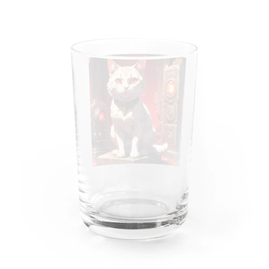 MARU0211のかっこいいニャンコ Water Glass :back