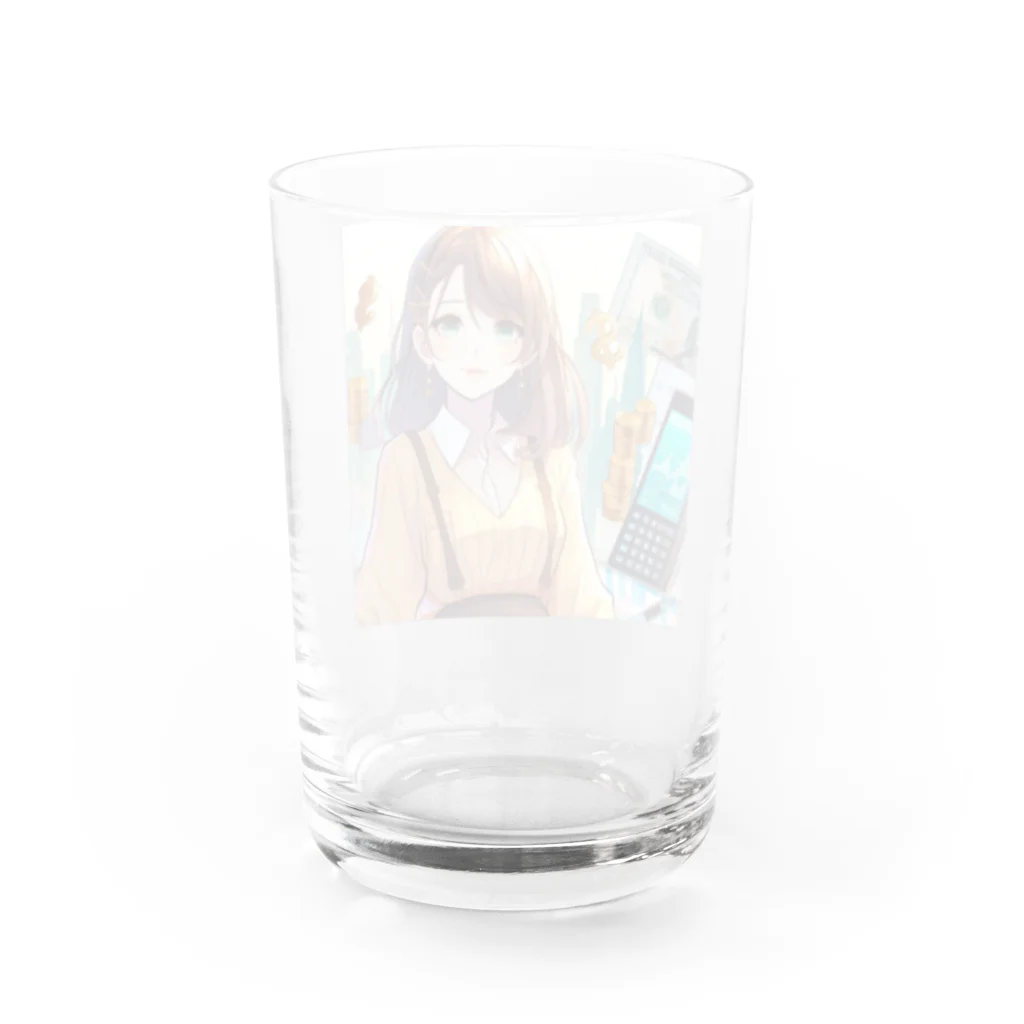 おっちゃんストアの美女投資家 Water Glass :back