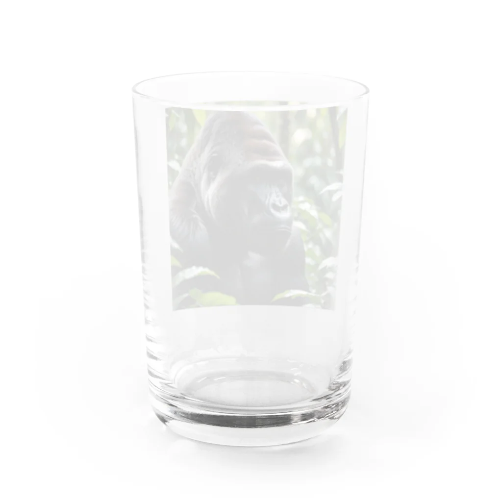 sunday_sataurday_freedayの熱心なゴリラ Water Glass :back