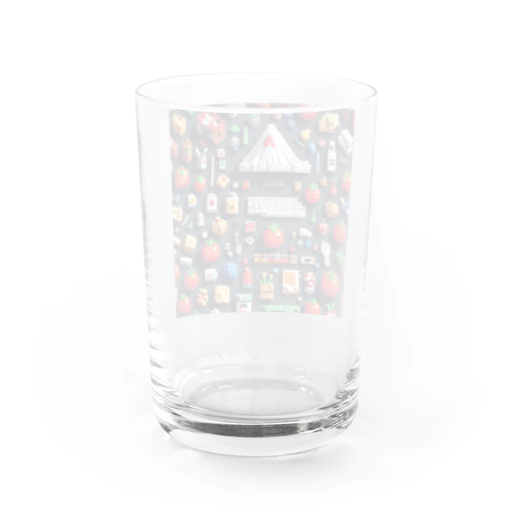 ninja-x6laz0smwikSのごちゃごちゃトマト Water Glass :back