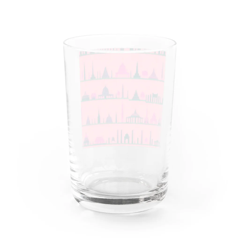 ASUTOMIのビルグッズ桃色 Water Glass :back