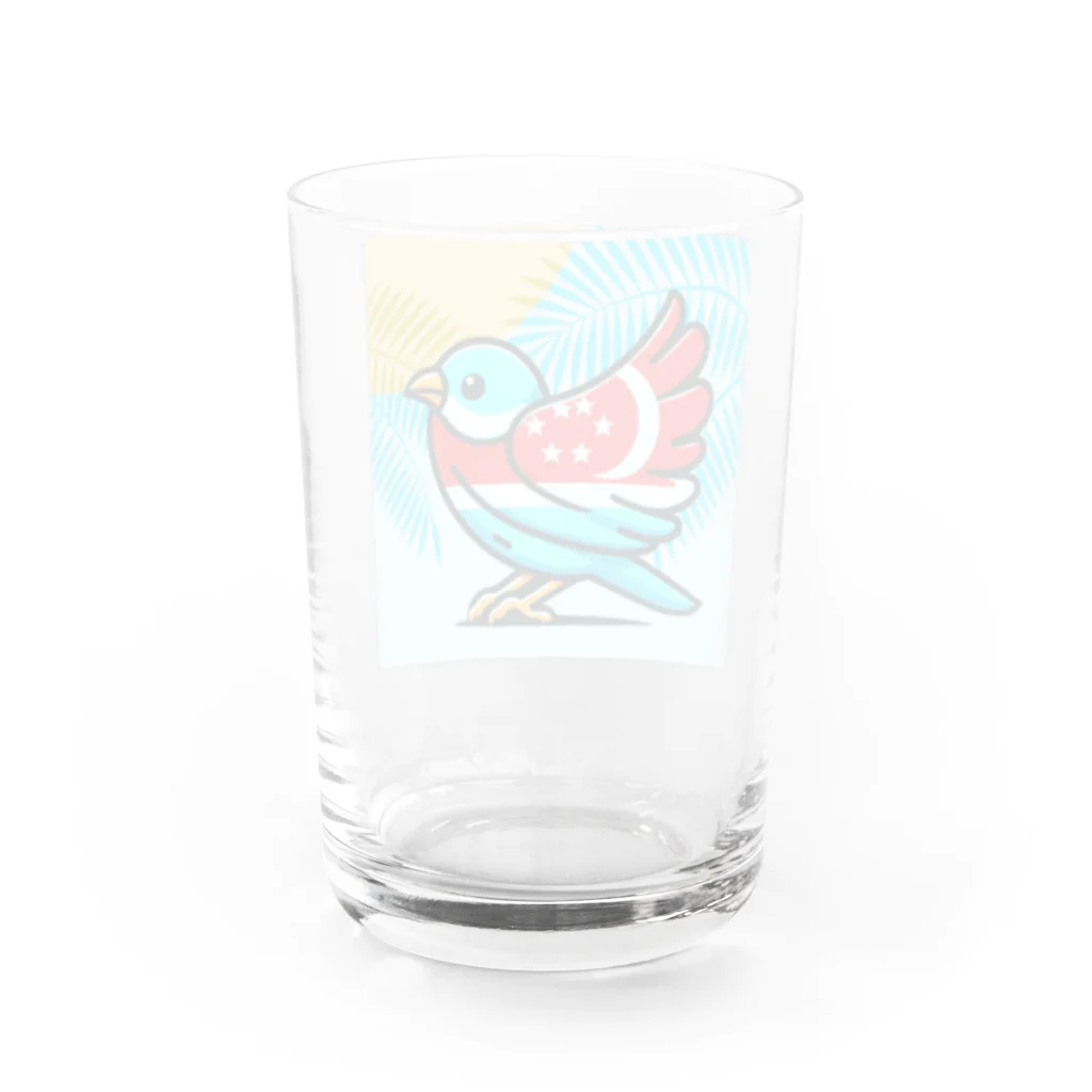 bugisショップの煌めくトロピカルバード🐦️ Water Glass :back