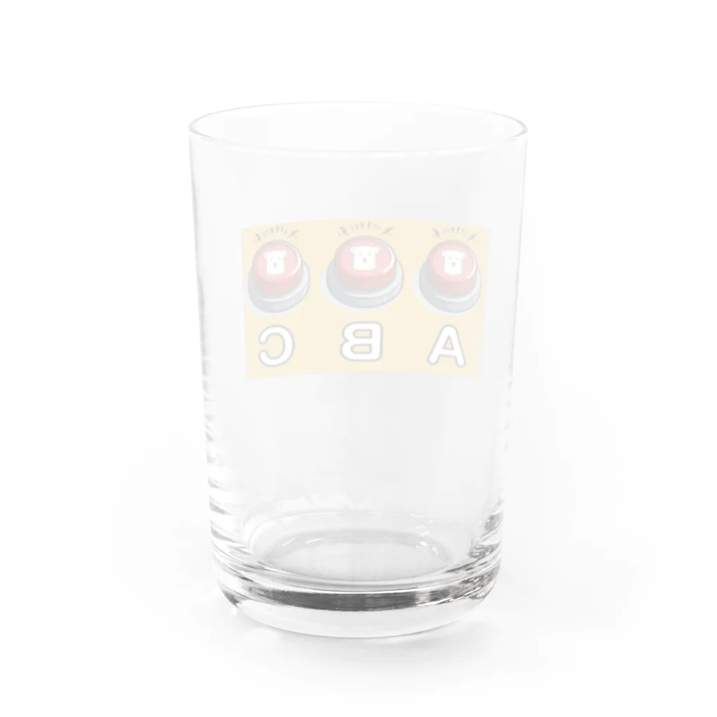 ほかほかしろくまのあったかざっかやのボタンボタンボタン Water Glass :back