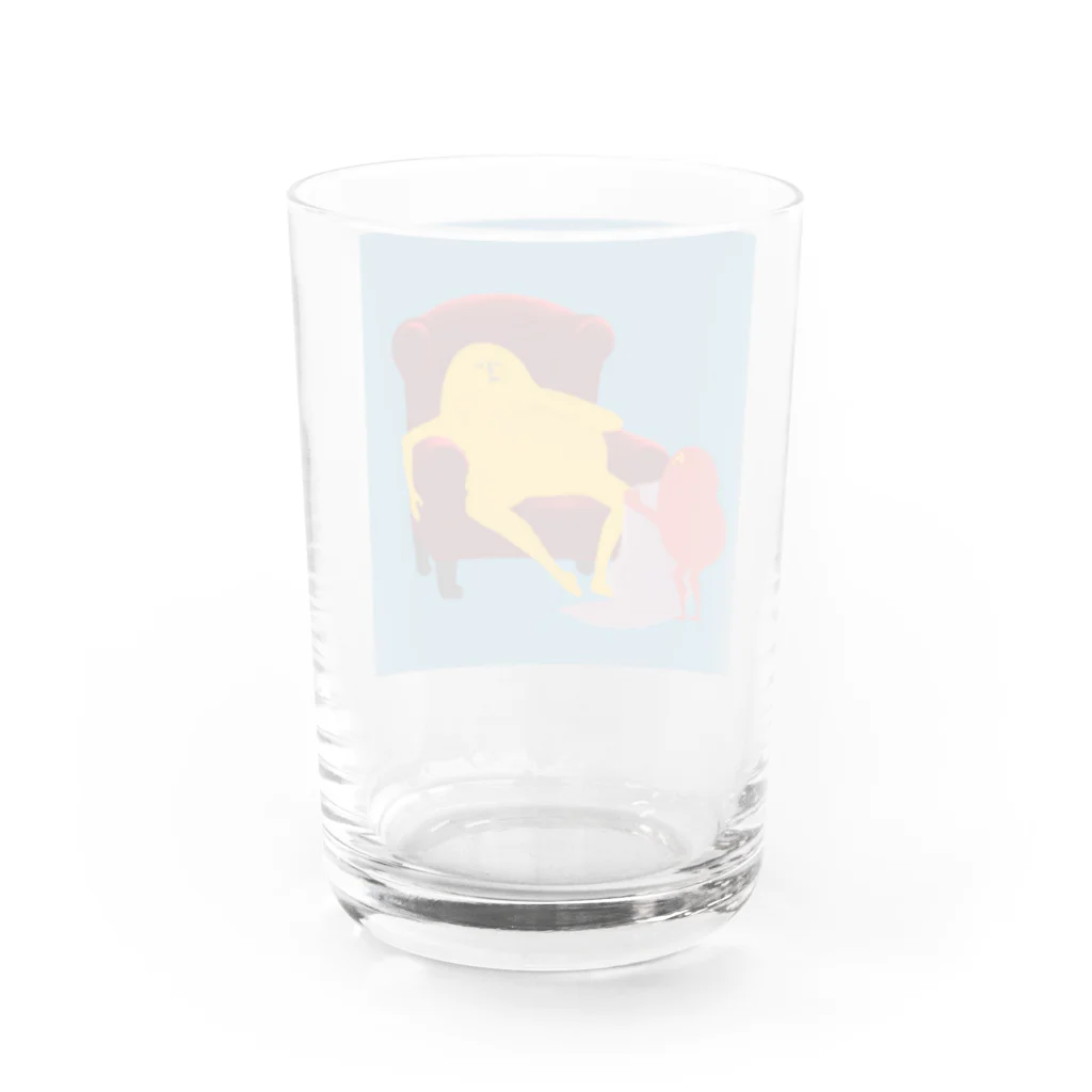 もじゃの店の寝落ちもじゃ Water Glass :back