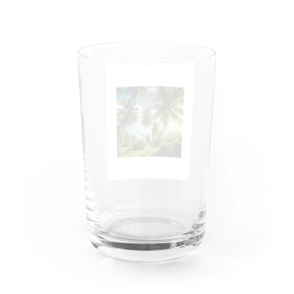 小﨑玲果のココナッツツリーTシャツ Water Glass :back