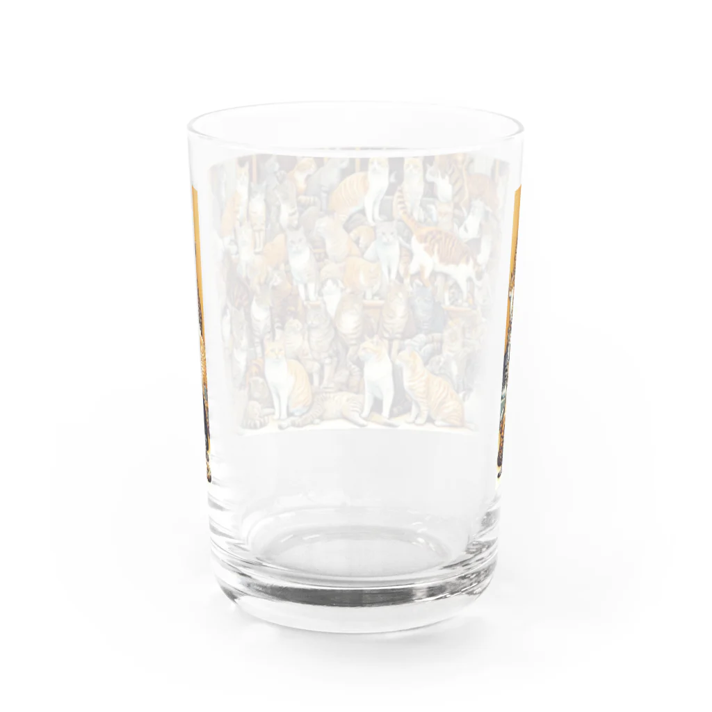 sgmujoの猫の大群 Water Glass :back