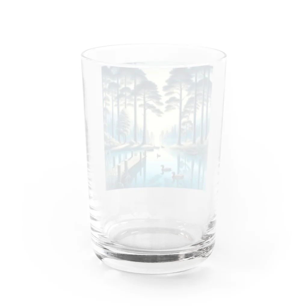 Rパンダ屋の「湖」グッズ Water Glass :back