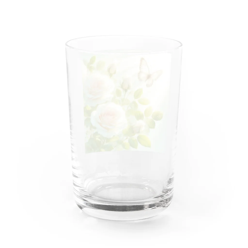 Rパンダ屋の「白薔薇」グッズ Water Glass :back