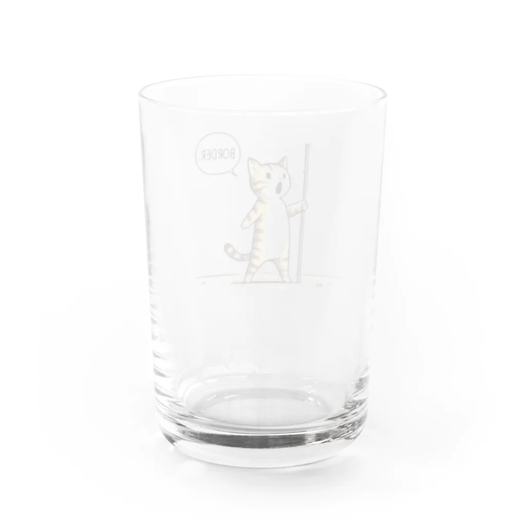 ねこ鉄道の棒だー猫 Water Glass :back