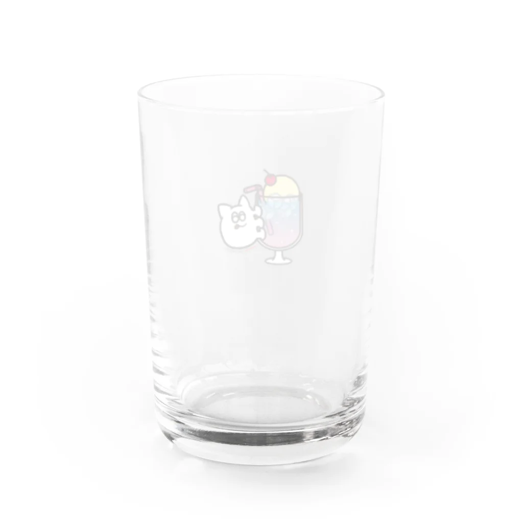 宮脇コイルのスーパーショップのクリームソーダなガケップチ・イチゴ味 Water Glass :back