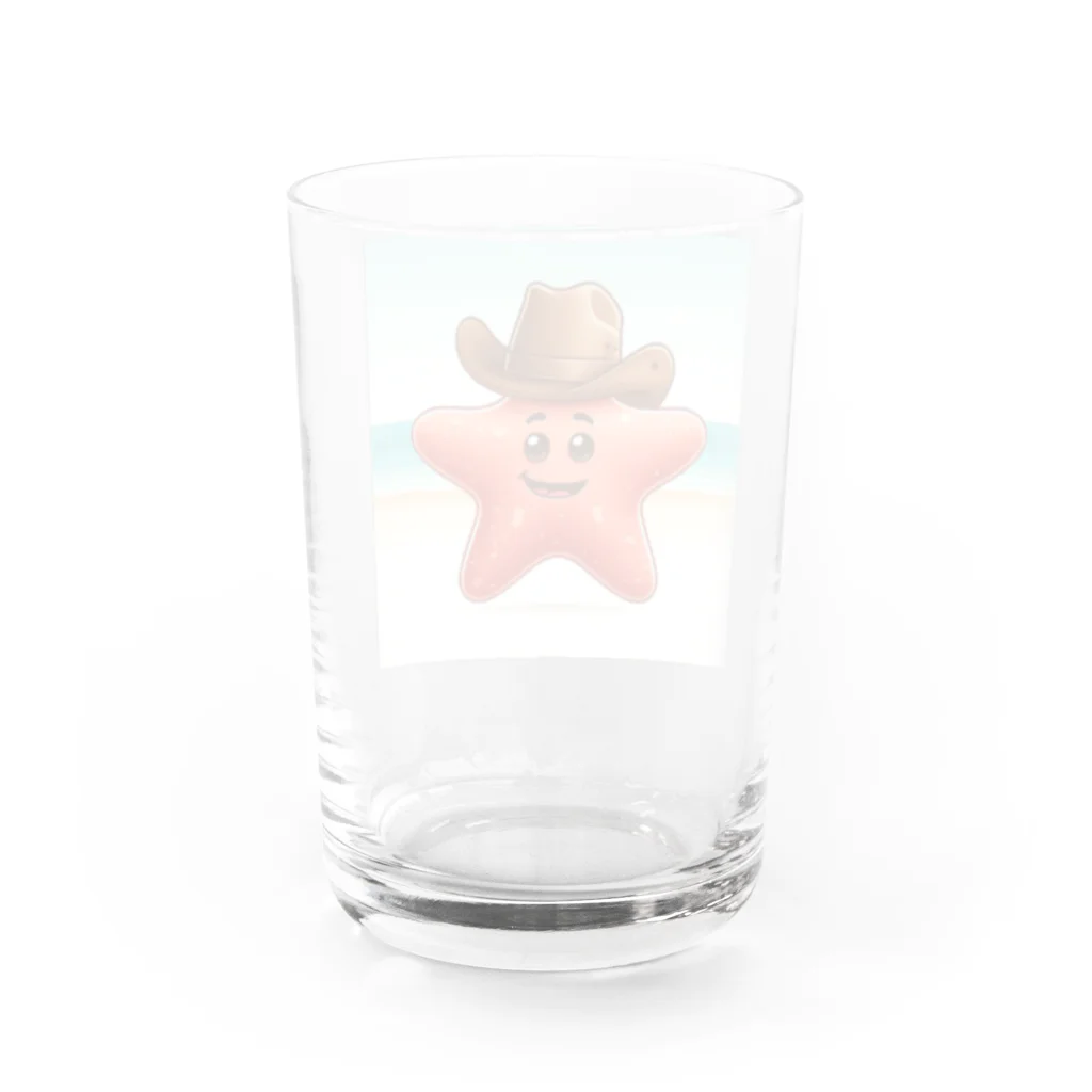 海の幸のカウボーイヒトデ Water Glass :back