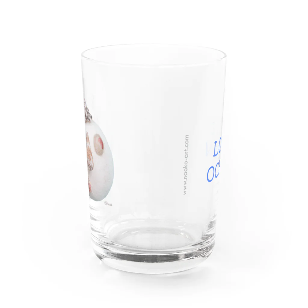 Keiko_Naoko-Art-Japanの波と遊ぶカイ - 2 Water Glass :back