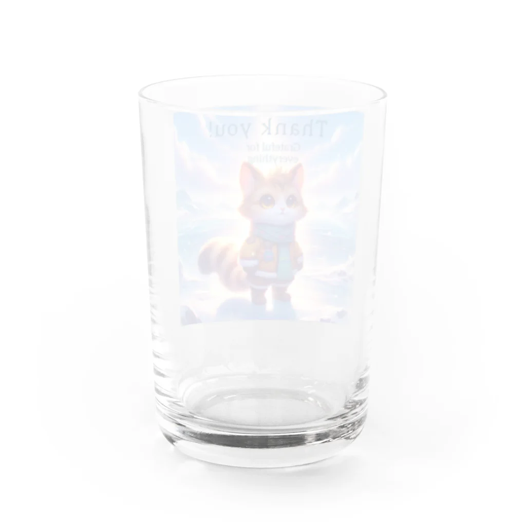 ビビりな番犬くんのふわふわフレンズ！にゃんこ Water Glass :back