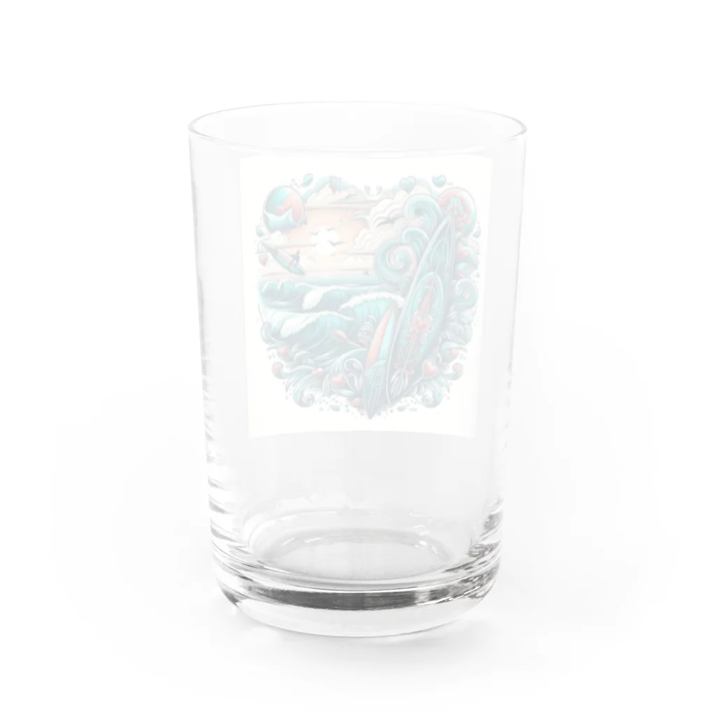 wワンダーワールドwのサーフeight Water Glass :back