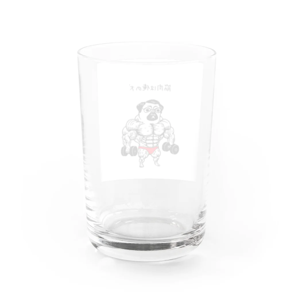 nopotechiの筋肉パグ（シリーズ2） Water Glass :back