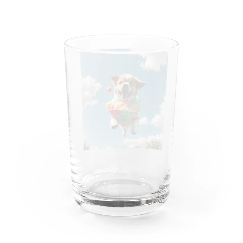 pezupezuの空飛ぶワンダフル犬 Water Glass :back