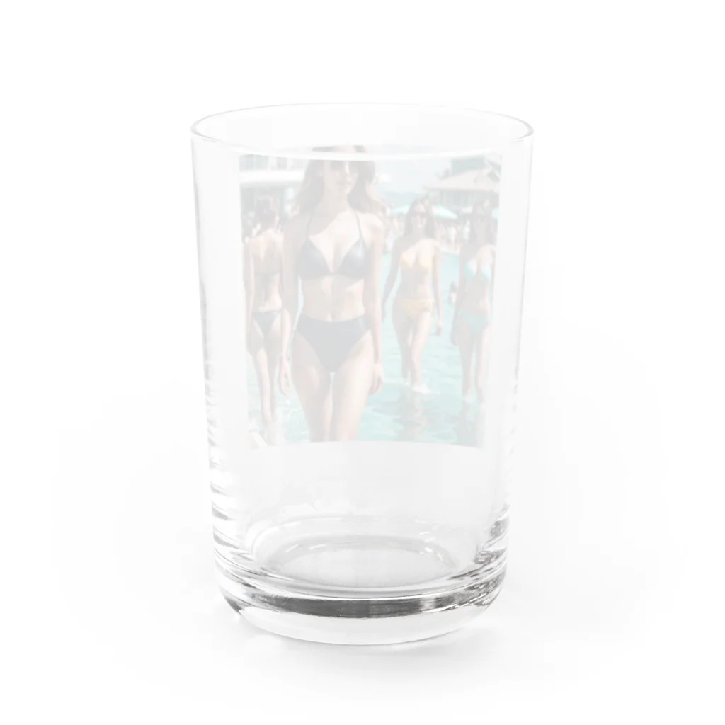 smoking-alcoholの水着の美女 Water Glass :back