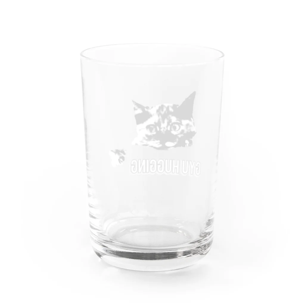 izuU shopのさび猫まさみのぎゅっとハグ Water Glass :back