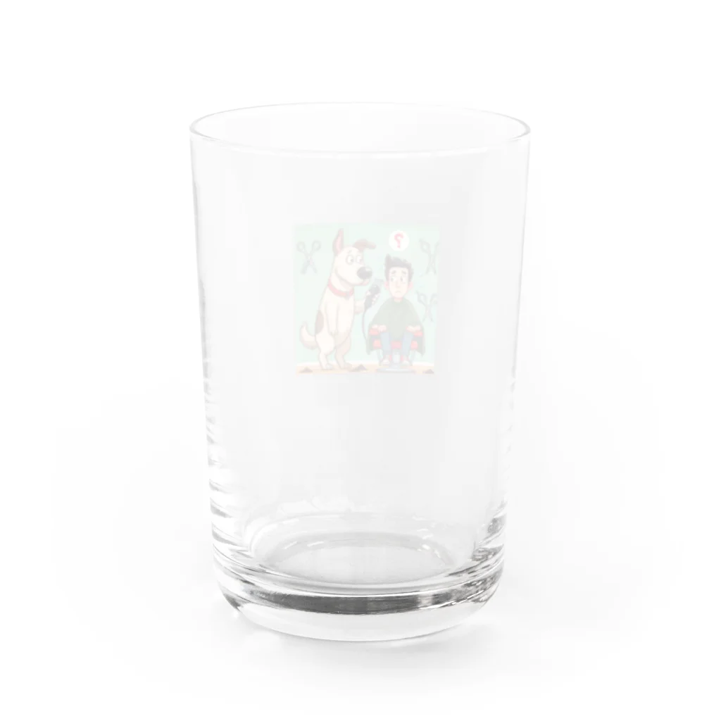 ぷぷオレンジのわんわん美容室 Water Glass :back