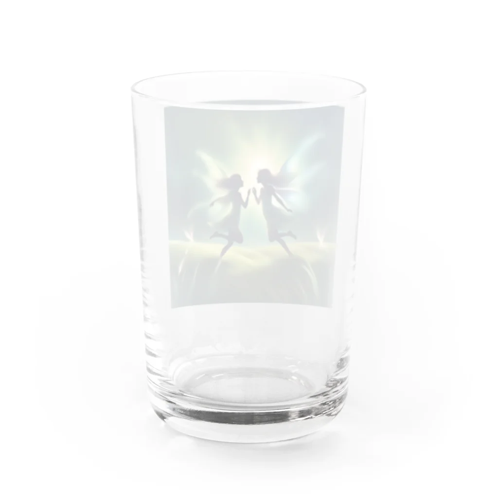 pompomダンスの夏の双子フェアリー Water Glass :back