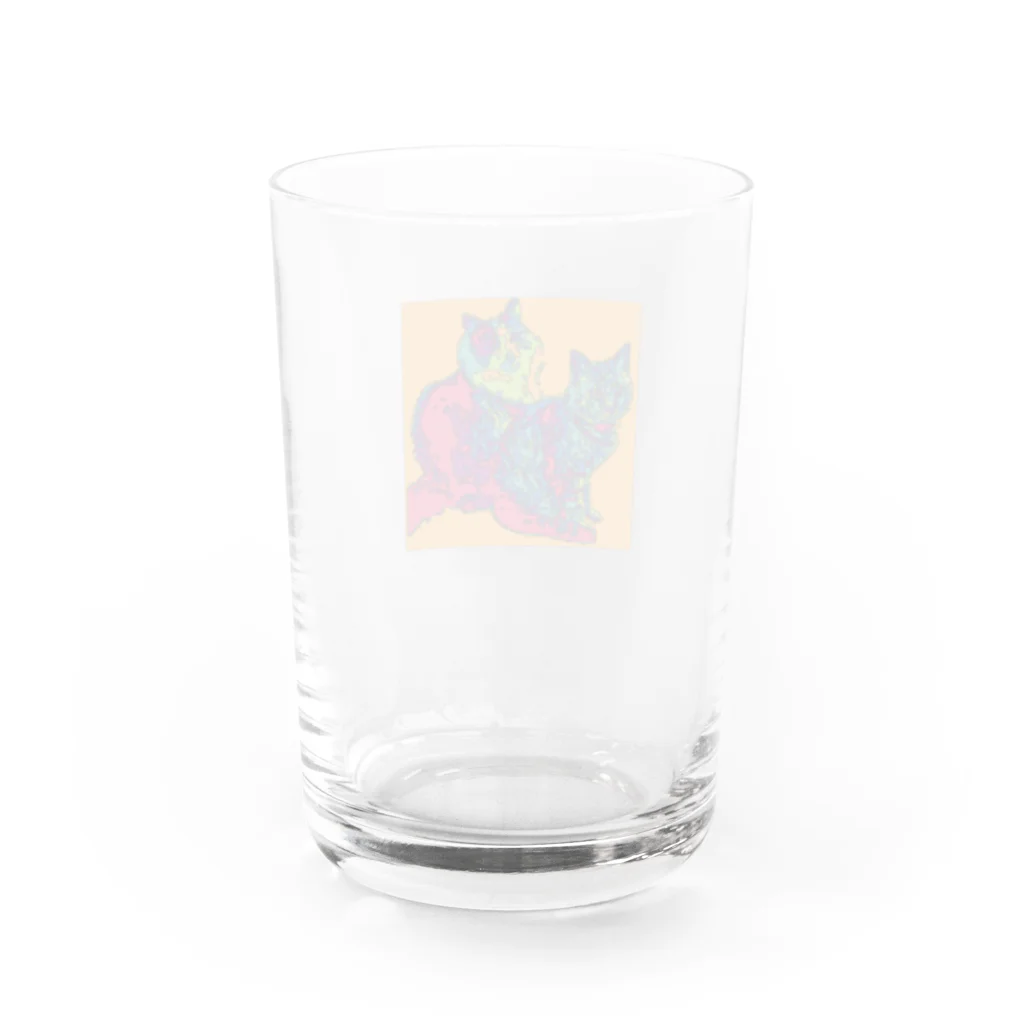 つくしとじゅげむのつくしとじゅげむ(サーモドットオレンジ) Water Glass :back