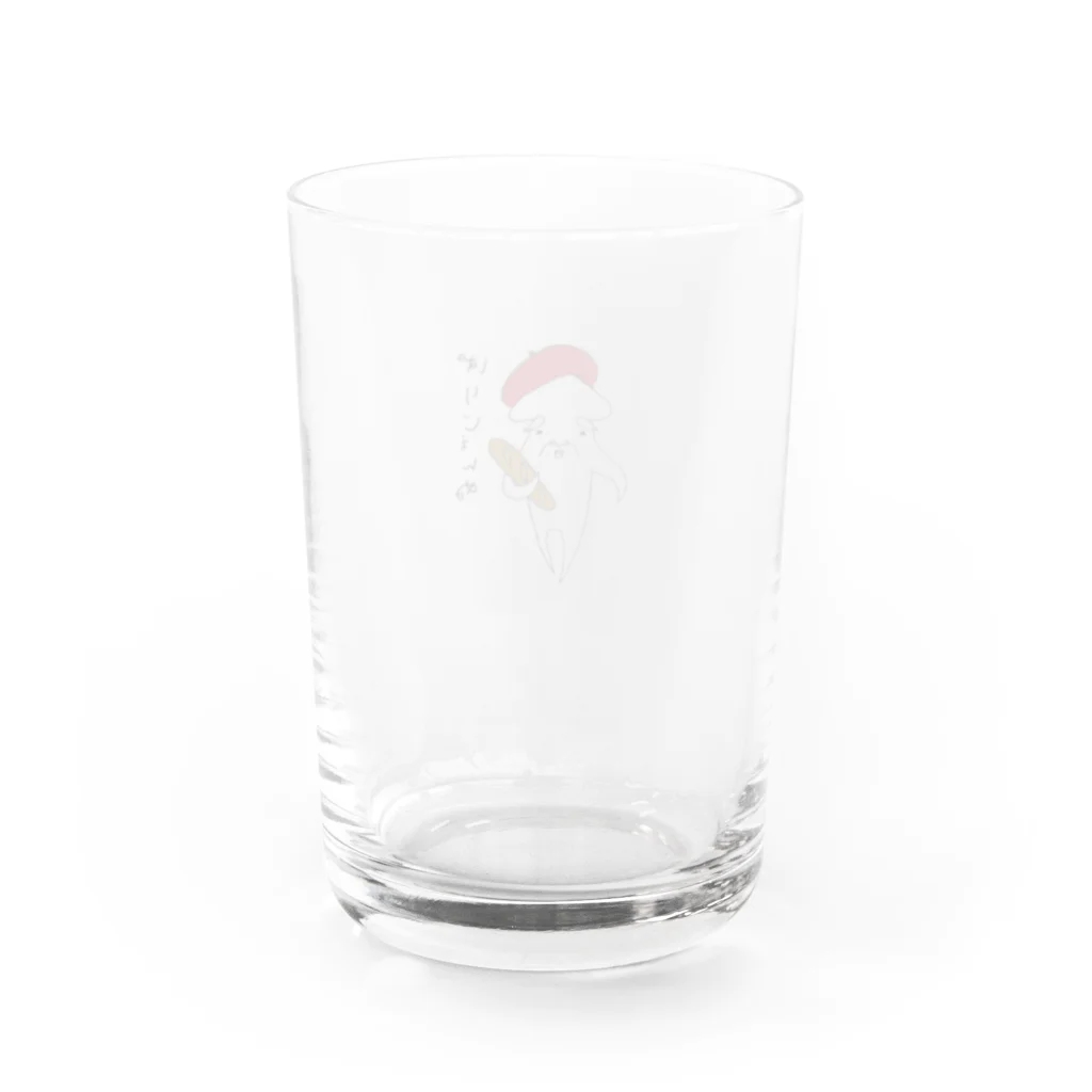 癒されるパンダ🐼とシュールなイカ🦑のお店のパリジェンヌ Water Glass :back