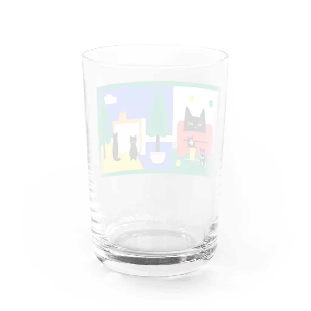 ryujiのお上品なおネコ様のデザイン４ Water Glass :back