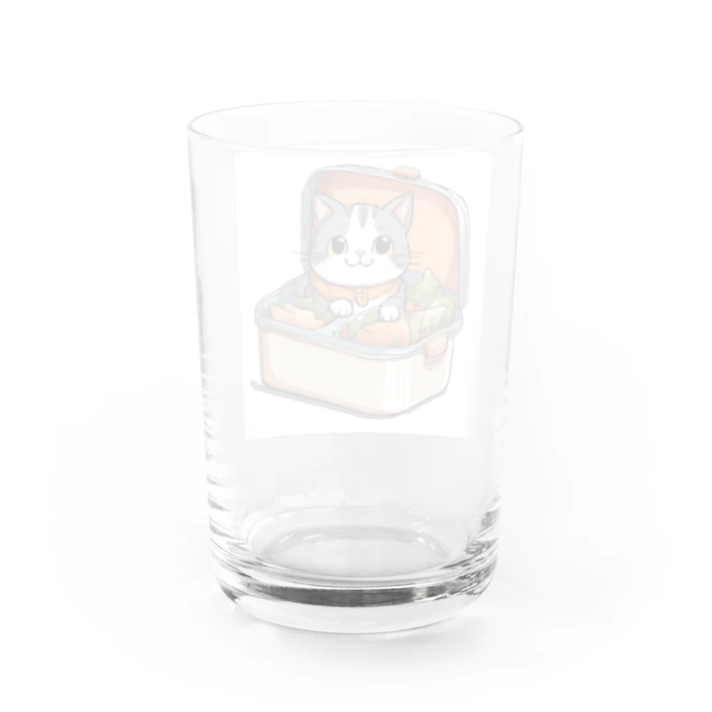 HIROYAN5935のキャットランチボックス Water Glass :back