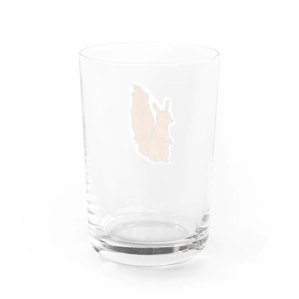 maru-marumochiのリスさん Water Glass :back