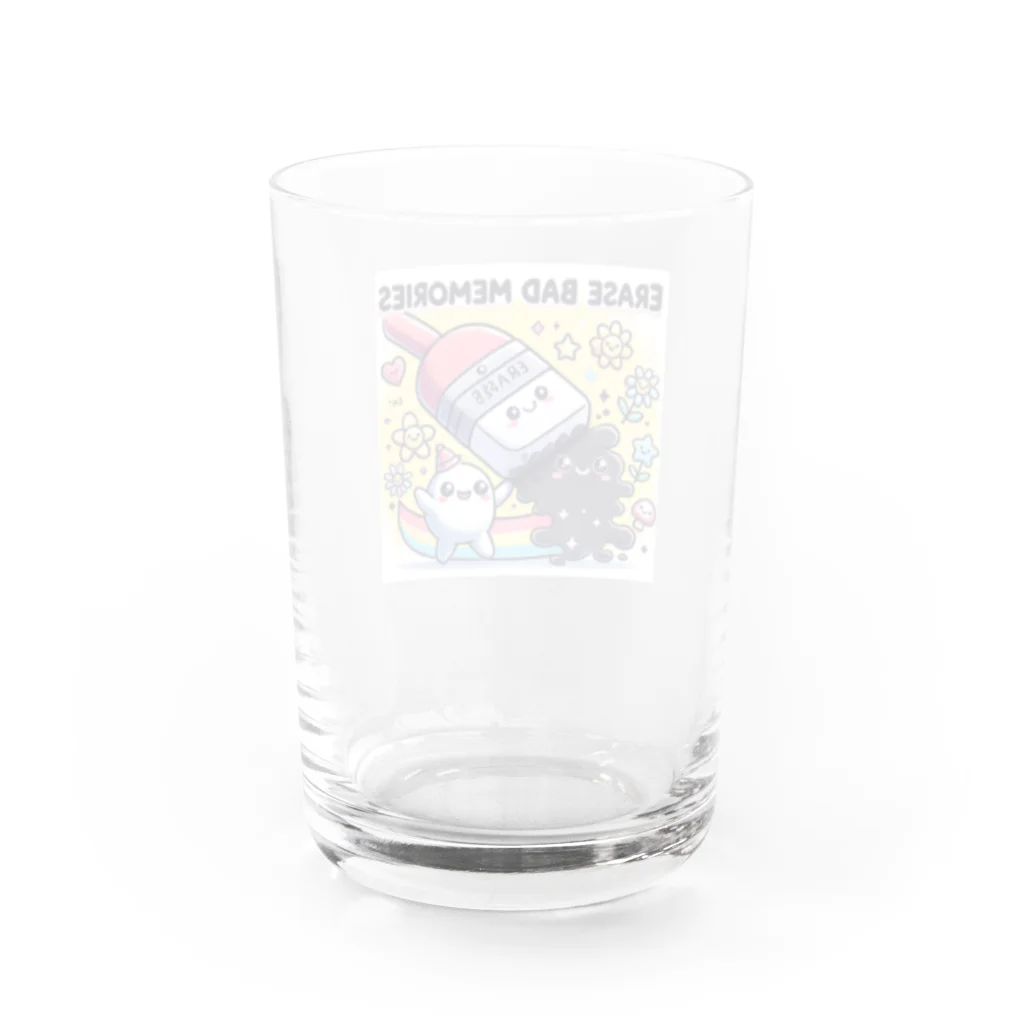 Snow-peaceの悪い記憶を消してくれるキュートなイラスト Water Glass :back