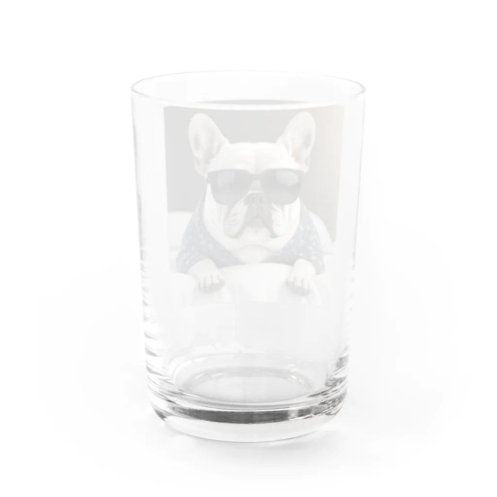 SI-SAAのおやすみBOSS犬 Water Glass :back