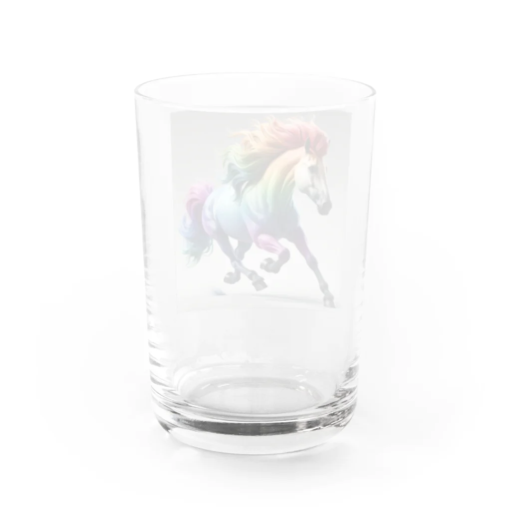 batabataのレインボーアニマル馬 Water Glass :back