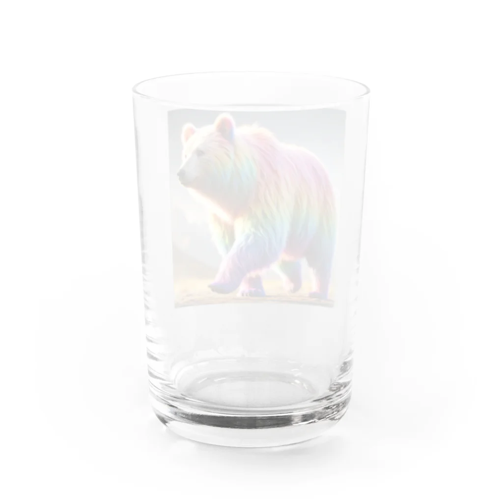 batabataのレインボーアニマル熊 Water Glass :back