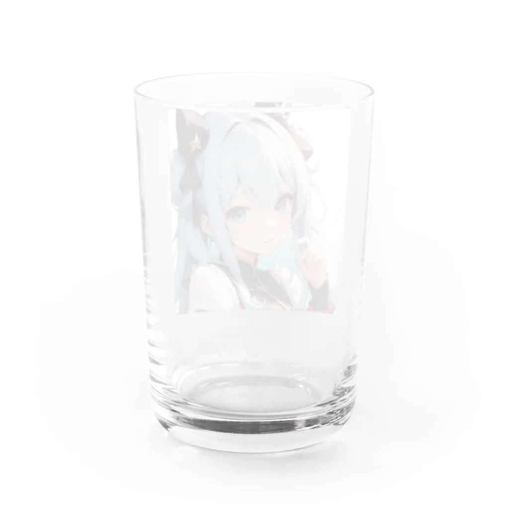 hazukimikanのあおにゃん Water Glass :back