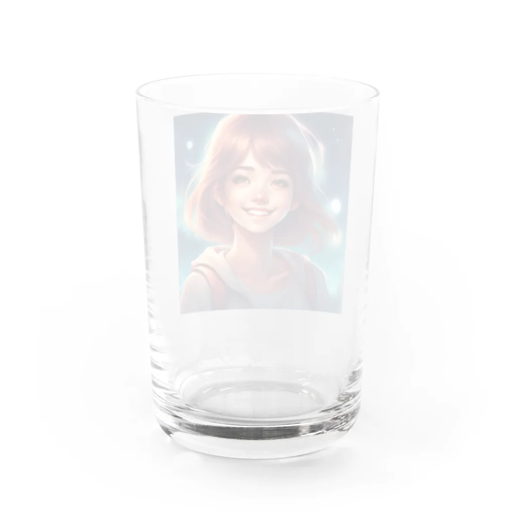 noiSutoaの笑顔が魅力的な美少女 Water Glass :back